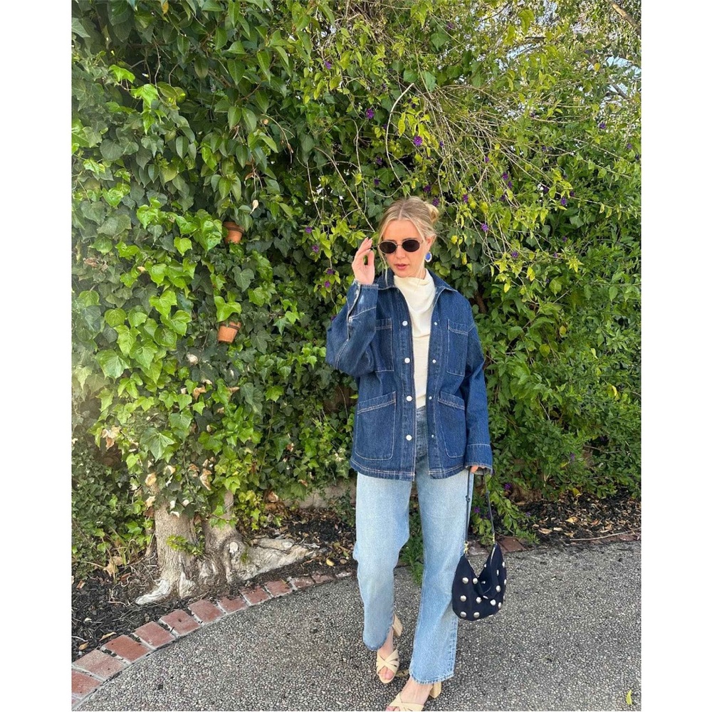 Classic Blue Oversized Women's Denim jacket